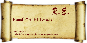 Román Elizeus névjegykártya